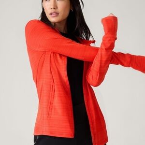 Athleta Orange Full Zip Vented Pacifica Baja Upf Jacket Size Medium